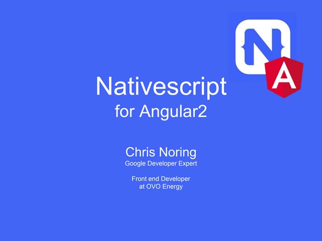 Nativescript with angular 2