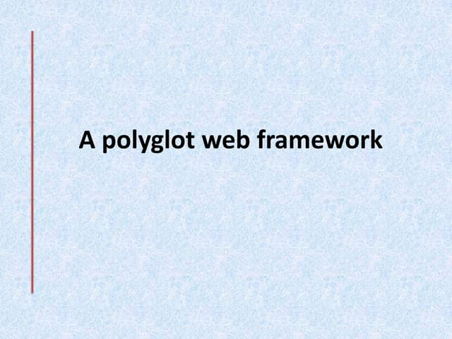 Native web architcture