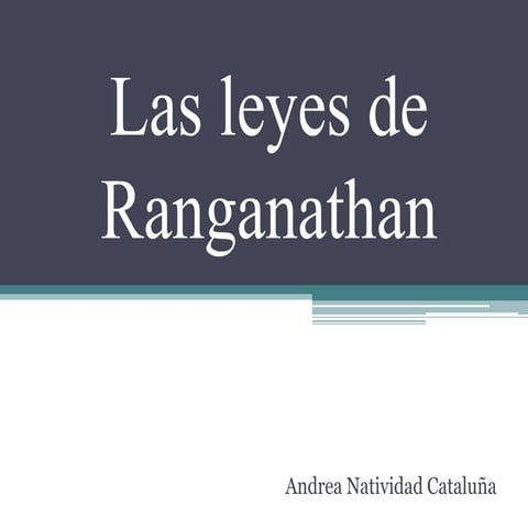 Práctica 1: Las leyes de Ranganathan | PDF