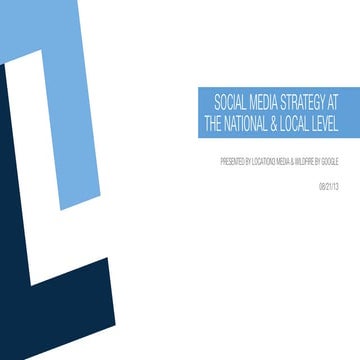 Webinar: Social Media Strategy at the National and Local Level 