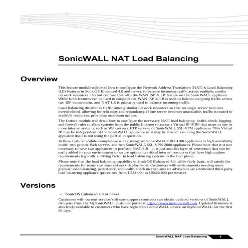 Nat load balance_5.0e_feature_module