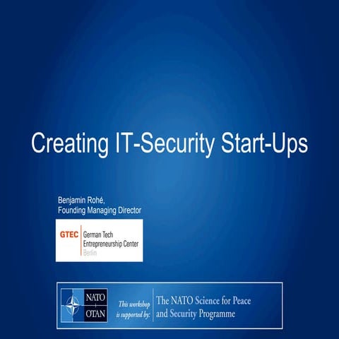 NATO Cyber Security Conference: Creating IT-Security Start-Ups