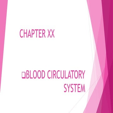 Chapter 20 Blood Circulatory System 