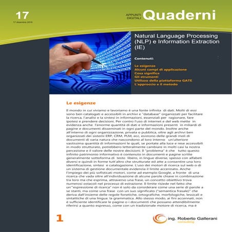 Natural Language Processing (NLP) e Information Extraction (IE)