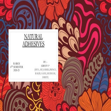 Natural adhesives