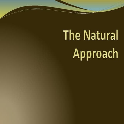 Natural approach in the english class for students