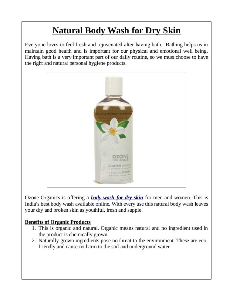 best natural body wash for dry skin