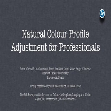Natural Color Profile Adjustment for Professionals
