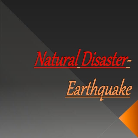Natural disaster earthquake 