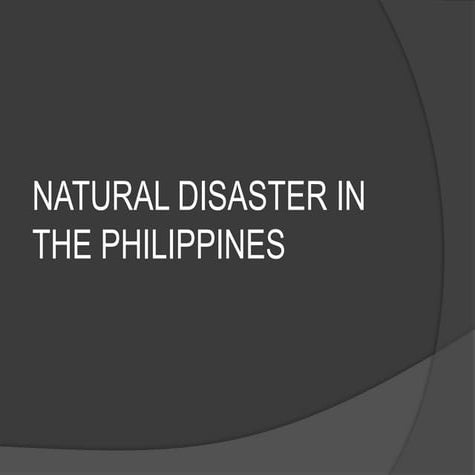 Disasters in the Philippines | PPTX