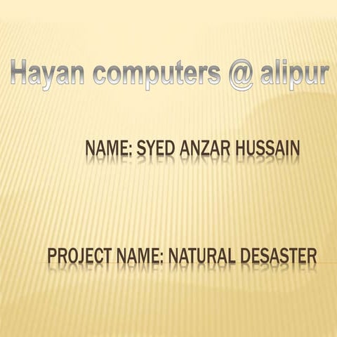 Natural disaster ppt hc