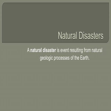 Natural disasters