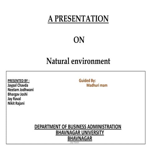 Natural environment | PPTX