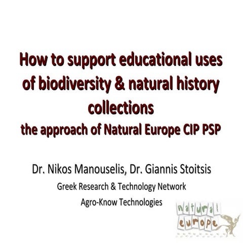 Natural Europe presentation (CETAF, 2012)