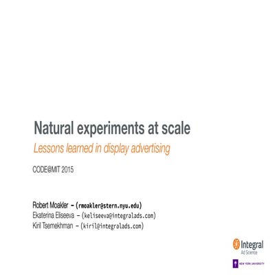 Natural Experiments at Scale