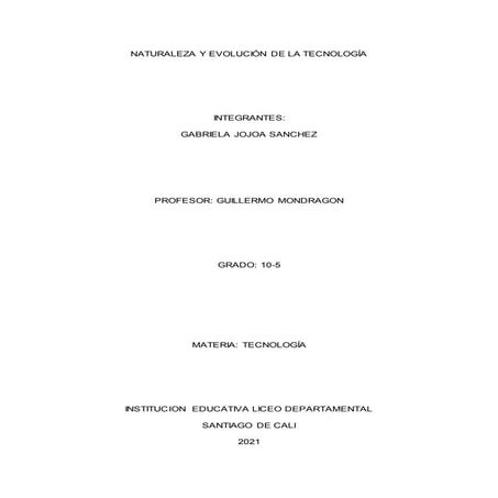 Naturaleza y evolución de la tecnología