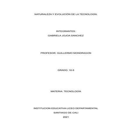 Naturaleza y evolución de la tecnología