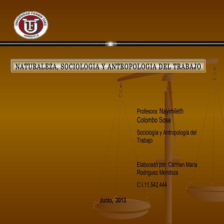 Naturaleza y sociologia