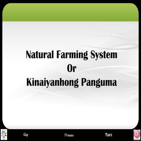 Natural Farming Technology System in  Philippine settings