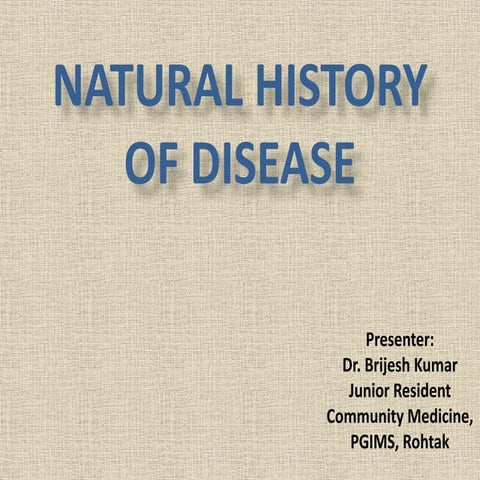 Natural history of disease
