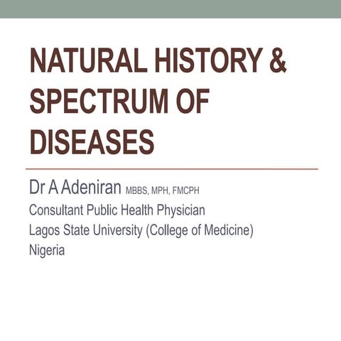 Natural history & spectrum of diseases