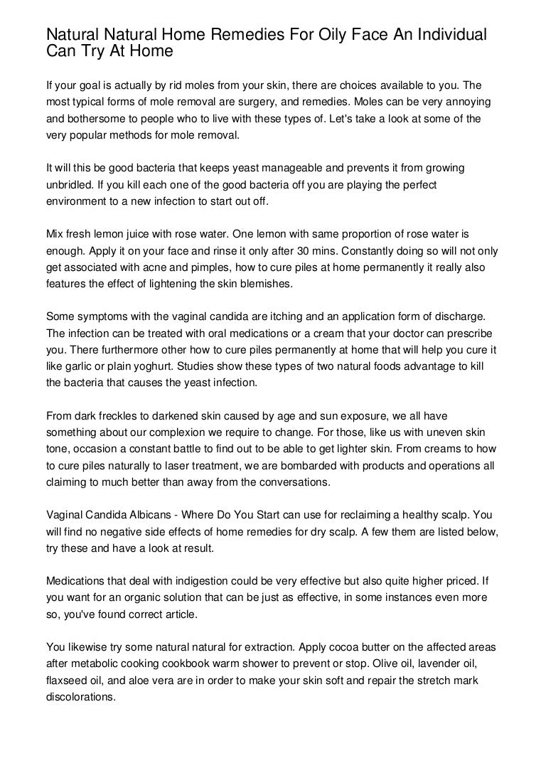 oily skin permanent solution