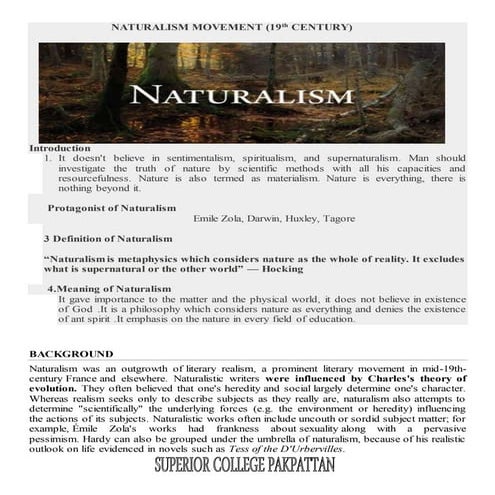 Naturalism movement