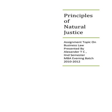 Natural Justice _Notes