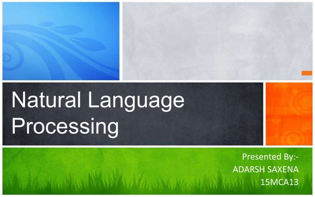 Natural Language Processing 