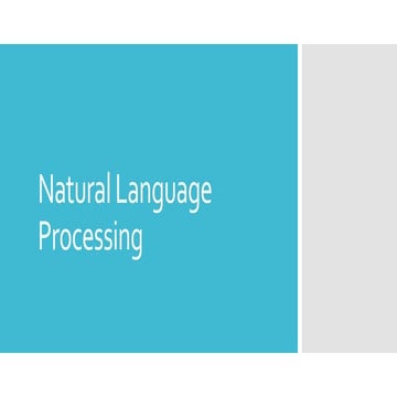 Natural language processing | PPT