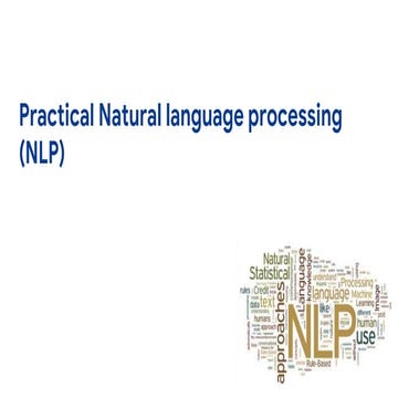 Practical Natural language processing 