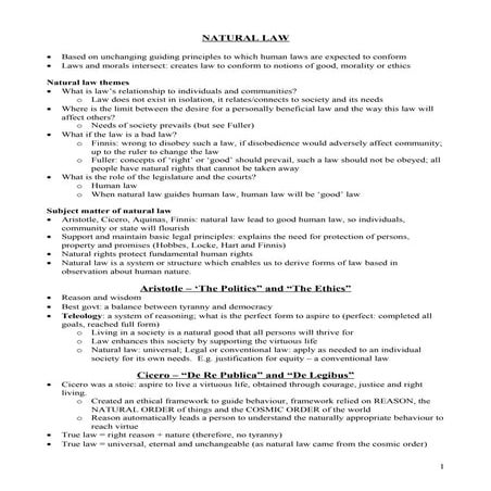 Natural law theories