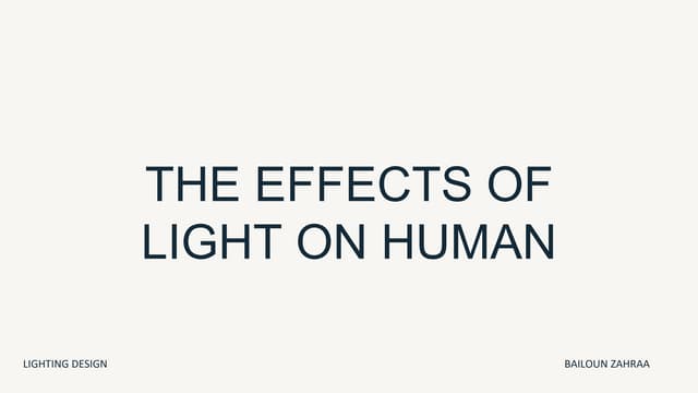 Natural Light And Human Performance photo