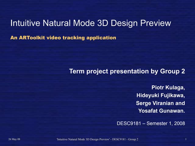 A Natural Mode UI for 3D Design Preview and Manipulation