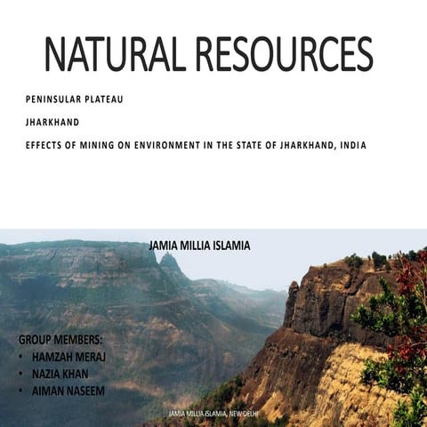 Natural resource -PENINSULAR PLATEAU 