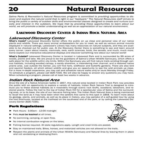 City of Salina Brochure - Natural Resources