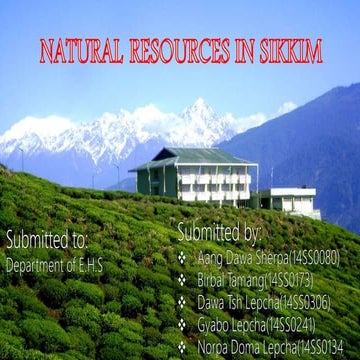 Natural resources of Sikkim