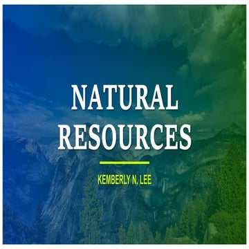 Natural resources