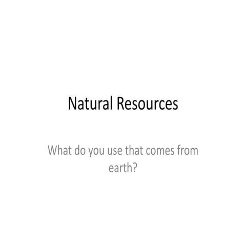 Natural resources 1