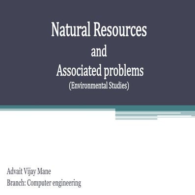 Natural resources and problems