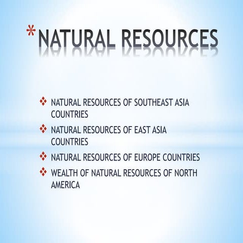 Topic 4: Natural Resources | PPTX