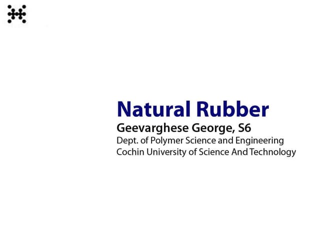 Natural Rubber - Sources, Coagulati...