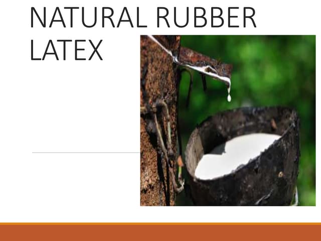 Natural rubber latex | PPT