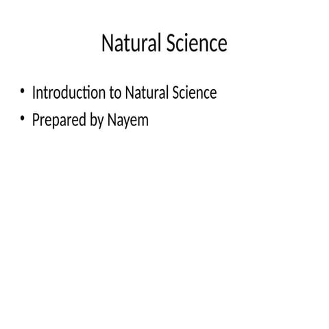 Branches of science | PPTX