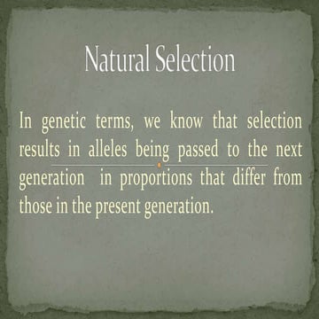 Natural selection