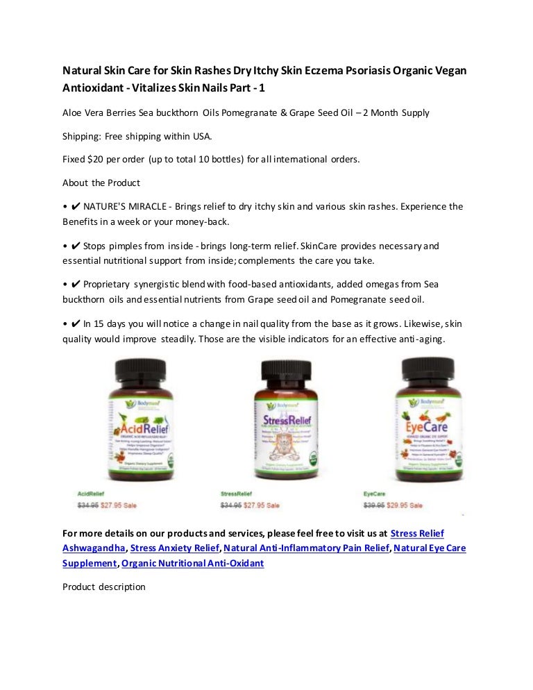 Natural Skin Care For Skin Rashes Dry Itchy Skin Eczema Psoriasis Org