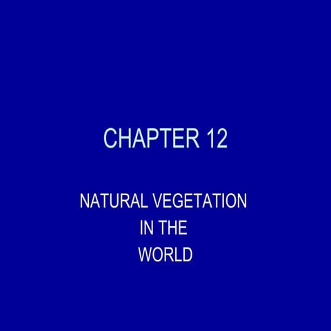Natural vegetation e learning