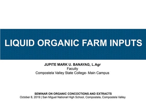 Organic Fertilizer 3 | Fermented Plant Juice (FPJ) | PDF