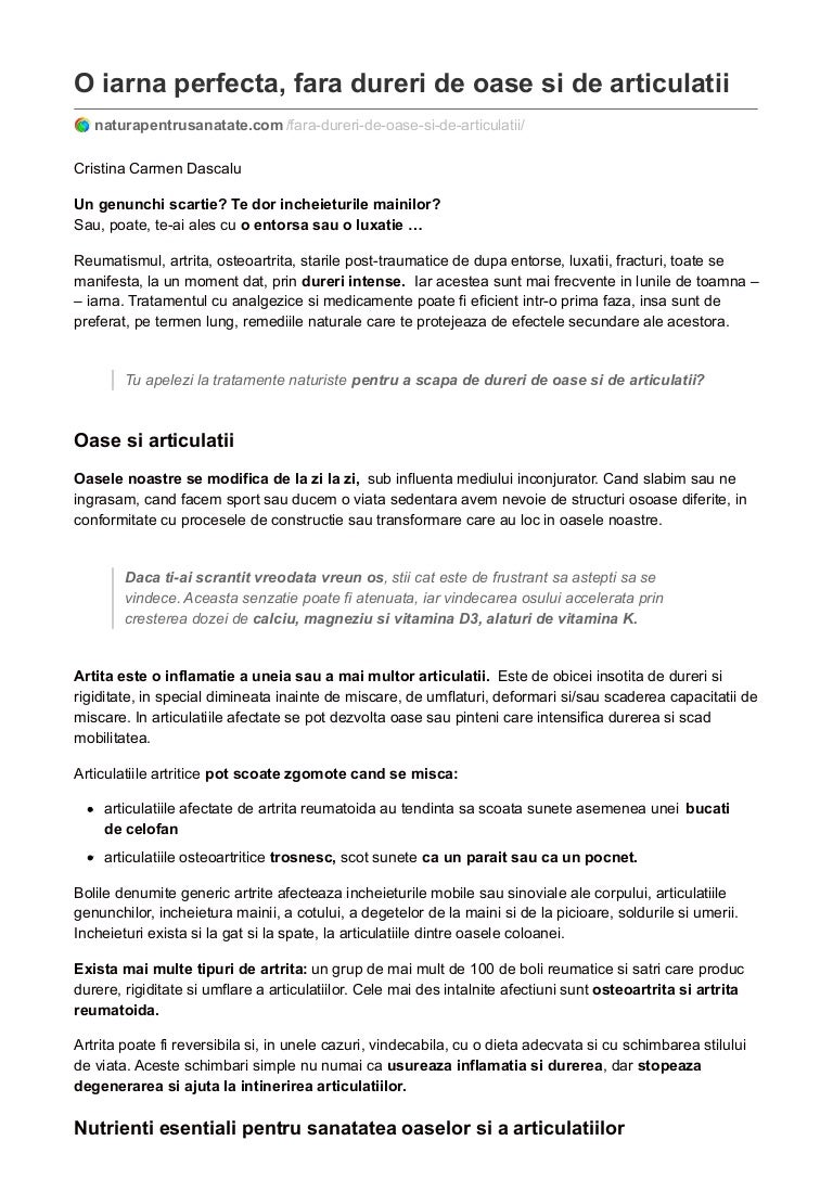 piridoxina vindecă articulațiile complicații ale artritei articulației umărului