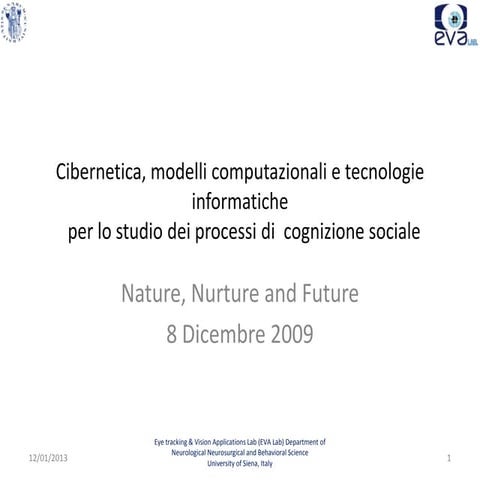Cibernetica, modelli computazionali e tecnologie  informatiche 
